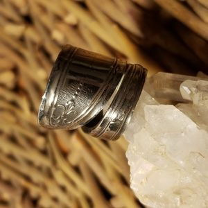Handcrafted Gothic Boho Spiral Vintage Spoon Ring sz 5.5